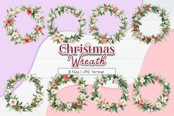 Download Christmas Flower Wreaths Sublimations - Premium Resources