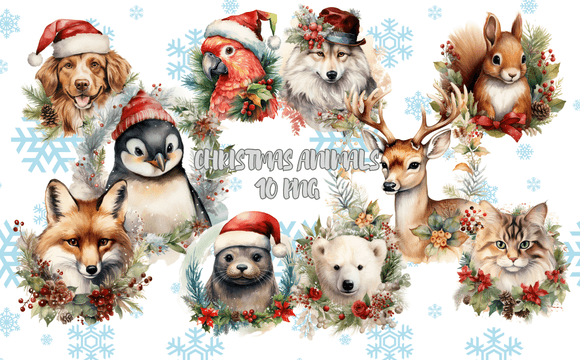Download Christmas Animals Sublimations - Premium Resources
