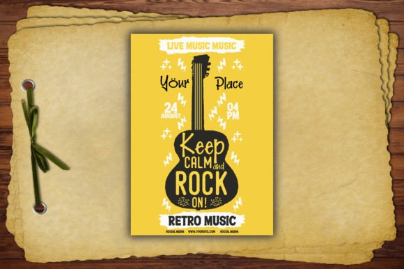 Download Retro Music SVG Flyer Print Template - Retro music Collection