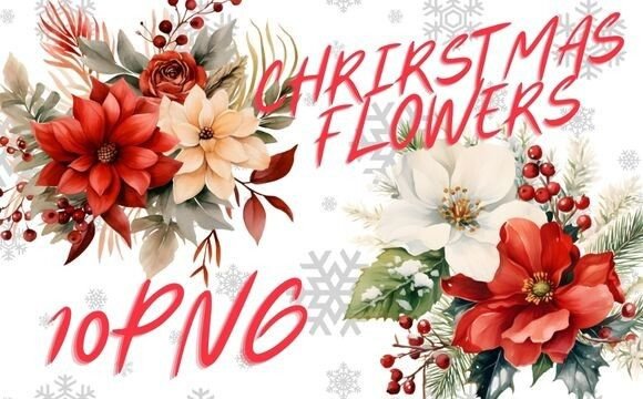 Download Christmas Flowers Sublimations - Premium Resources