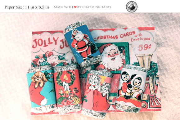Download Vintage Christmas Treat Box Printables - Printable Collection
