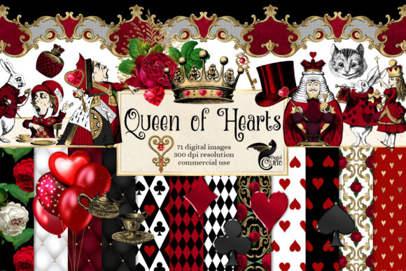 Download Queen of Hearts Digital Scrapbook Kit - Hearts Collection